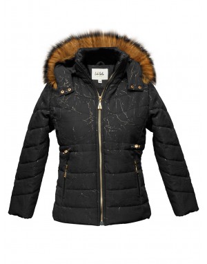 Girls Jacket Quilted Urban Black